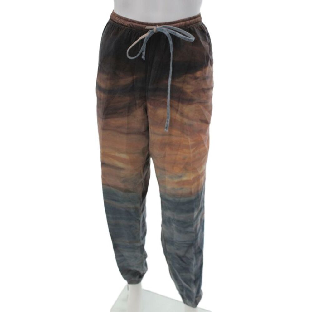 Hard Tail Women Jogger Pants Multicolor Geometric Cupra Drawstring Size L